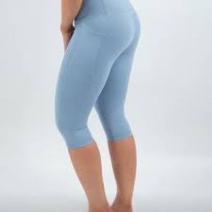 Zyia Blue Stone Harmony Crop Leggings